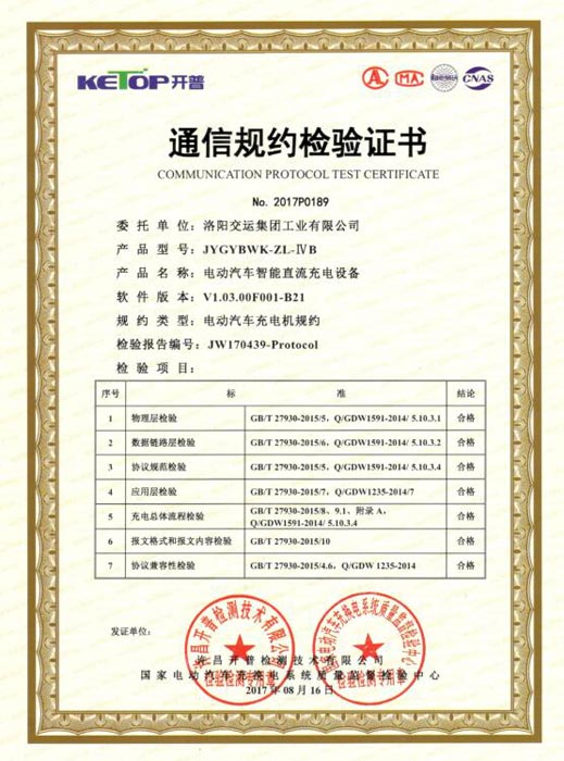 通信規約證書